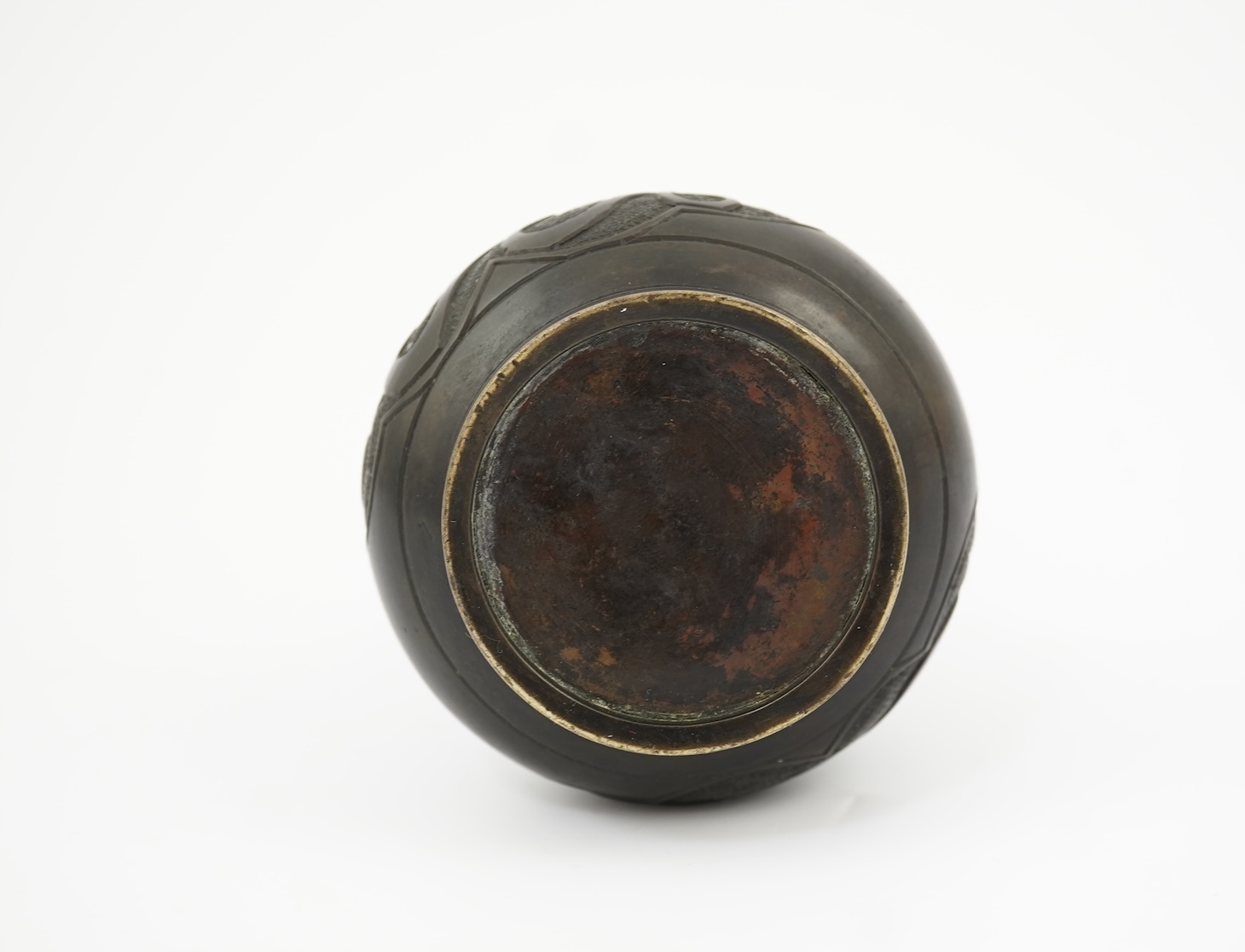 A small Chinese cast bronze bottle vase, made for the Islamic market, 17th century